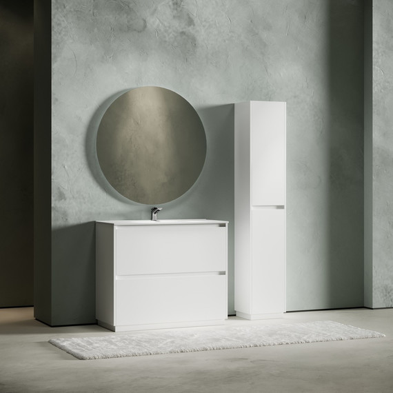 Тумба напольная с раковиной-столешницей Sancos Libra Floor 100 см LB100FW (раковина Element CN7003) - фото 7