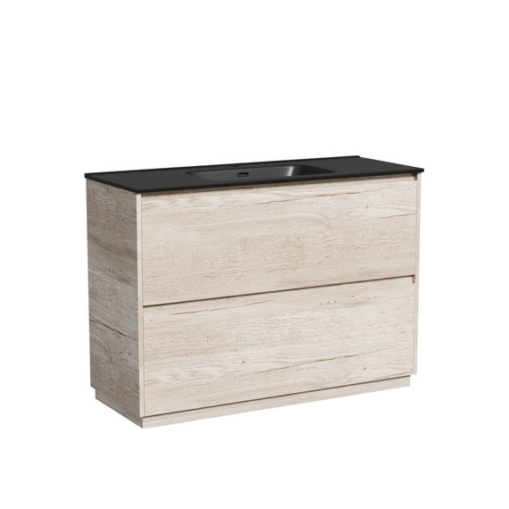 Тумба напольная с раковиной-столешницей Sancos Libra Floor 120 см LB120F-1EG, дуб галифакс натуральный (раковина Element CN7006MB) - фото 2