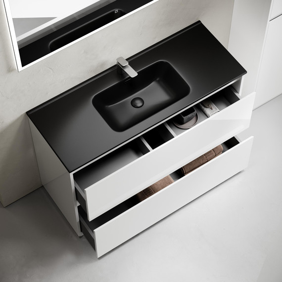 Тумба напольная с раковиной-столешницей Sancos Libra Floor 120 см LB120F-1W (раковина Element CN7006MB) - фото 6