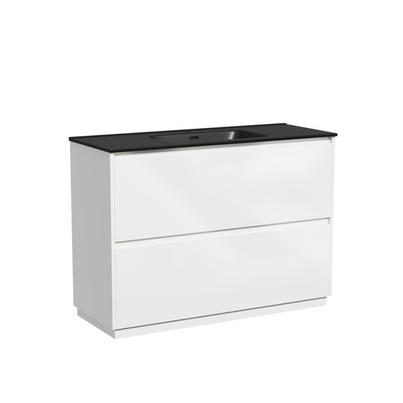 Тумба напольная с раковиной-столешницей Sancos Libra Floor 120 см LB120F-1W (раковина Element CN7006MB) - фото 2