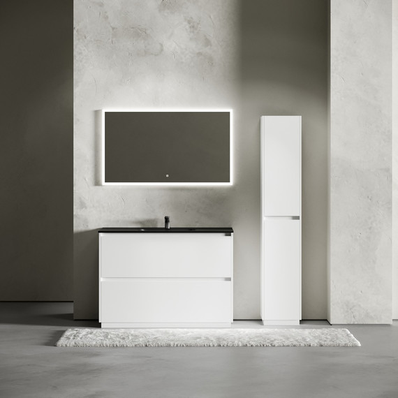 Тумба напольная с раковиной-столешницей Sancos Libra Floor 120 см LB120F-1W (раковина Element CN7006MB) - фото 8