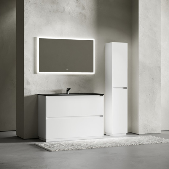 Тумба напольная с раковиной-столешницей Sancos Libra Floor 120 см LB120F-1W (раковина Element CN7006MB) - фото 7