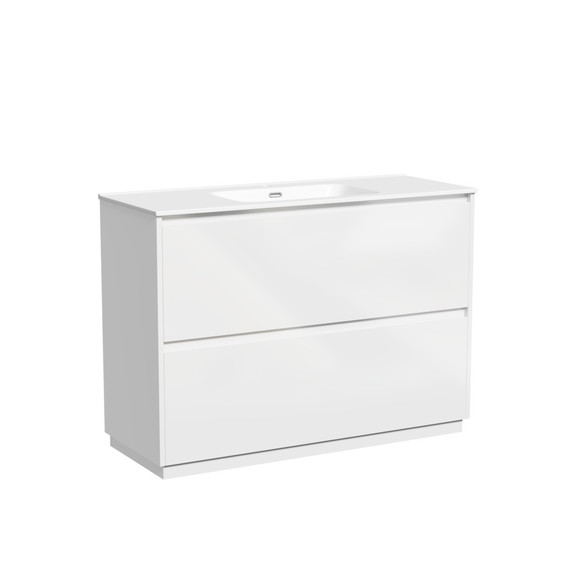 Тумба напольная с раковиной-столешницей Sancos Libra Floor 120 см LB120F-1W (раковина Element CN7006) - фото 2