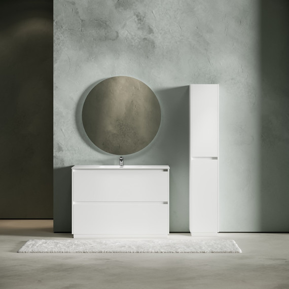 Тумба напольная с раковиной-столешницей Sancos Libra Floor 120 см LB120F-1W (раковина Element CN7006) - фото 7