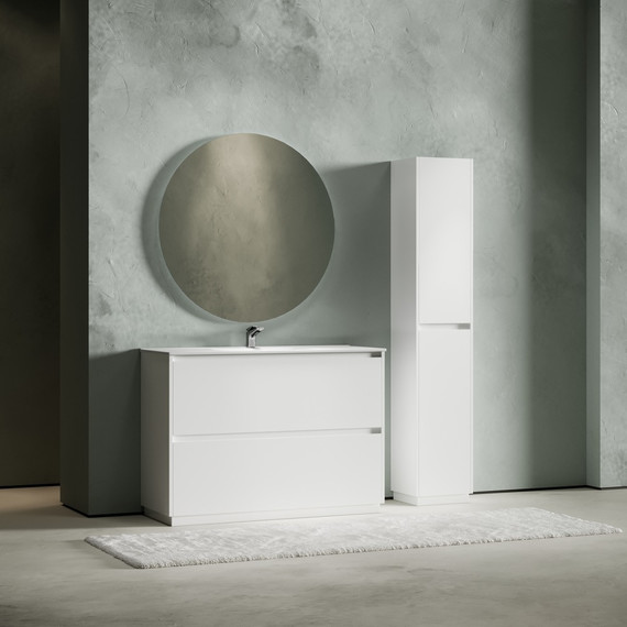 Тумба напольная с раковиной-столешницей Sancos Libra Floor 120 см LB120F-1W (раковина Element CN7006) - фото 6