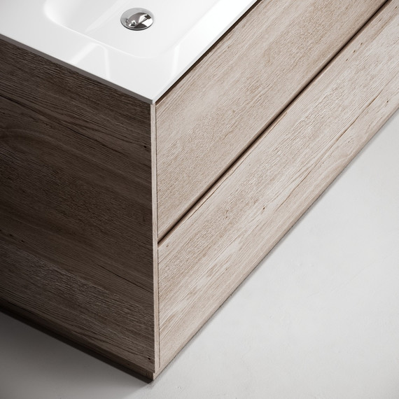 Тумба напольная с раковиной Sancos Libra Floor 120 см LB120F-2EG, дуб галифакс натуральный (раковина Element CN7004) - фото 7