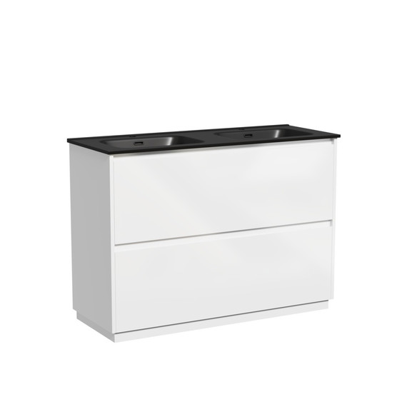 Тумба напольная с раковиной Sancos Libra Floor 120 см LB120F-2W (раковина Element CN7004MB) - фото 2