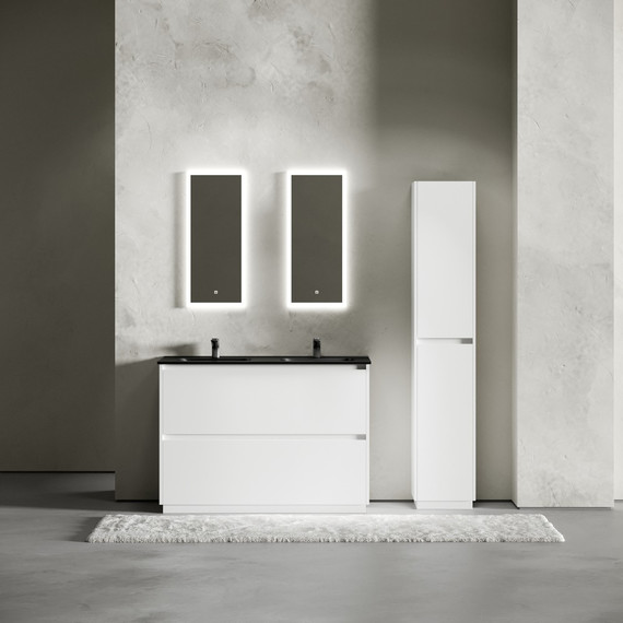 Тумба напольная с раковиной Sancos Libra Floor 120 см LB120F-2W (раковина Element CN7004MB) - фото 8