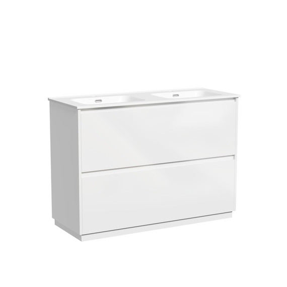 Тумба напольная с раковиной Sancos Libra Floor 120 см LB120F-2W (раковина Element CN7004) - фото 2