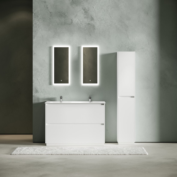 Тумба напольная с раковиной Sancos Libra Floor 120 см LB120F-2W (раковина Element CN7004) - фото 7