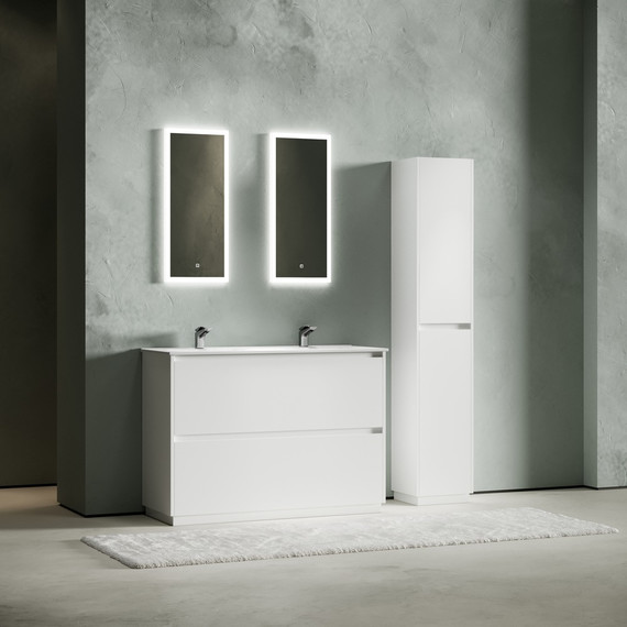 Тумба напольная с раковиной Sancos Libra Floor 120 см LB120F-2W (раковина Element CN7004) - фото 6