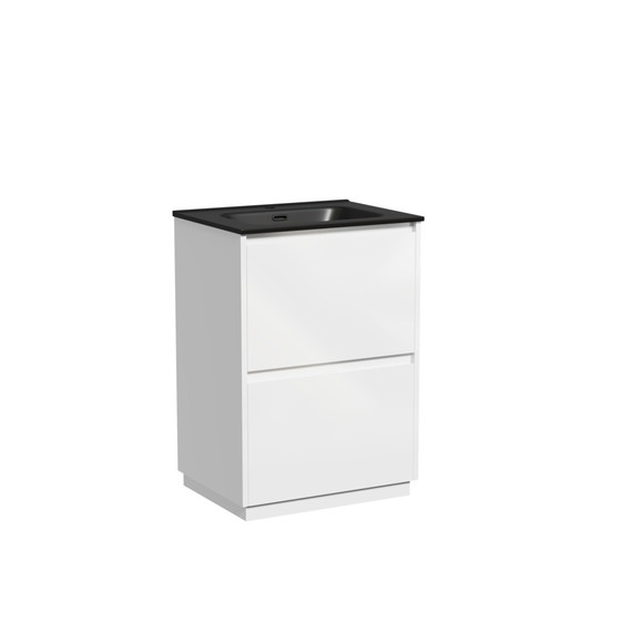 Тумба напольная с раковиной Sancos Libra Floor 60 см LB60FW (раковина Element CN7001MB) - фото, картинка 2 Тумба напольная с раковиной Sancos Libra Floor 60 см LB60FW (раковина Element CN7001MB) - фото 2