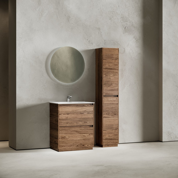 Тумба напольная с раковиной-столешницей Sancos Libra Floor 70 см LB70FECH, дуб чарльстон (раковина Element CN7007) - фото, картинка 9 Тумба напольная с раковиной-столешницей Sancos Libra Floor 70 см LB70FECH, дуб чарльстон (раковина Element CN7007) - фото 9