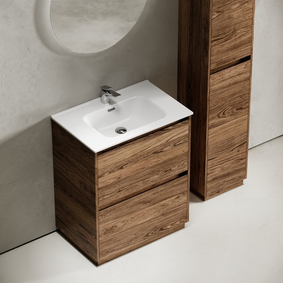 Тумба напольная с раковиной-столешницей Sancos Libra Floor 70 см LB70FECH, дуб чарльстон (раковина Element CN7007) - фото, картинка 6 Тумба напольная с раковиной-столешницей Sancos Libra Floor 70 см LB70FECH, дуб чарльстон (раковина Element CN7007) - фото 6