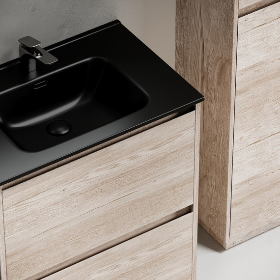 Тумба напольная с раковиной-столешницей Sancos Libra Floor 70 см LB70FEG, дуб галифакс натуральный (раковина Element CN7007MB) - фото, картинка 8 Тумба напольная с раковиной-столешницей Sancos Libra Floor 70 см LB70FEG, дуб галифакс натуральный (раковина Element CN7007MB) - фото 8