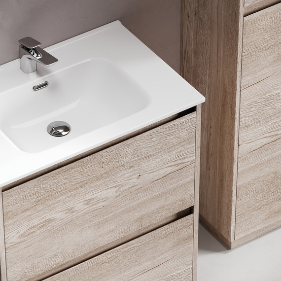 Тумба напольная с раковиной-столешницей Sancos Libra Floor 70 см LB70FEG, дуб галифакс натуральный (раковина Element CN7007) - фото, картинка 7 Тумба напольная с раковиной-столешницей Sancos Libra Floor 70 см LB70FEG, дуб галифакс натуральный (раковина Element CN7007) - фото 7