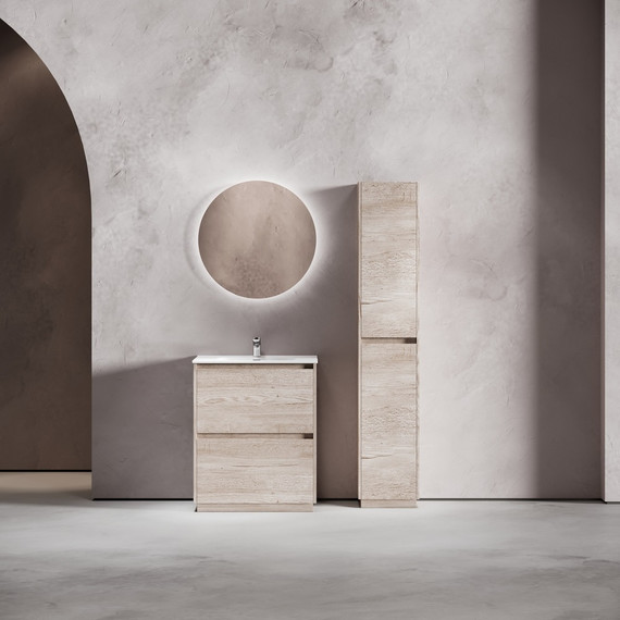 Тумба напольная с раковиной-столешницей Sancos Libra Floor 70 см LB70FEG, дуб галифакс натуральный (раковина Element CN7007) - фото, картинка 9 Тумба напольная с раковиной-столешницей Sancos Libra Floor 70 см LB70FEG, дуб галифакс натуральный (раковина Element CN7007) - фото 9