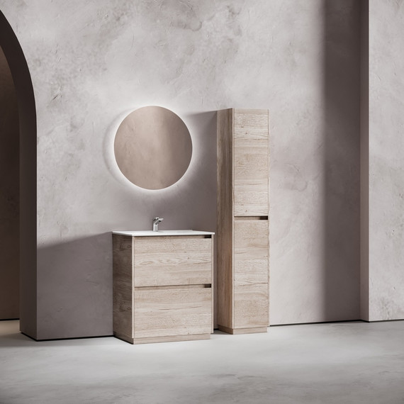 Тумба напольная с раковиной-столешницей Sancos Libra Floor 70 см LB70FEG, дуб галифакс натуральный (раковина Element CN7007) - фото, картинка 8 Тумба напольная с раковиной-столешницей Sancos Libra Floor 70 см LB70FEG, дуб галифакс натуральный (раковина Element CN7007) - фото 8