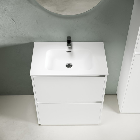 Тумба напольная с раковиной-столешницей Sancos Libra Floor 70 см LB70FW (раковина Element CN7007) - фото, картинка  Тумба напольная с раковиной-столешницей Sancos Libra Floor 70 см LB70FW (раковина Element CN7007) - фото