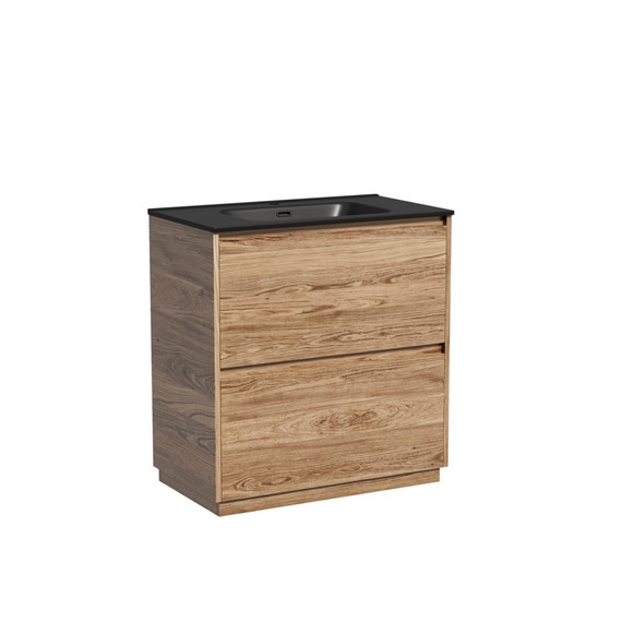 Тумба напольная с раковиной-столешницей Sancos Libra Floor 80 см LB80FECH, дуб чарльстон (раковина Element CN7005MB) - фото 2