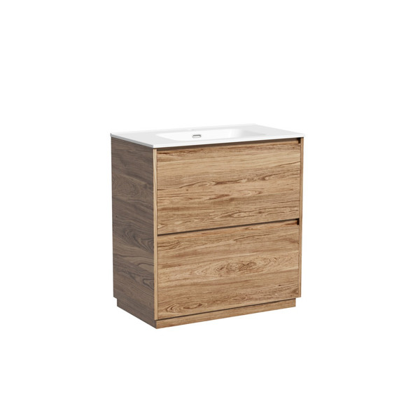 Тумба напольная с раковиной-столешницей Sancos Libra Floor 80 см LB80FECH, дуб чарльстон (раковина Element CN7005) - фото 2