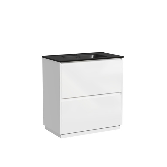 Тумба напольная с раковиной-столешницей Sancos Libra Floor 80 см LB80FW (раковина Element CN7005MB) - фото 2