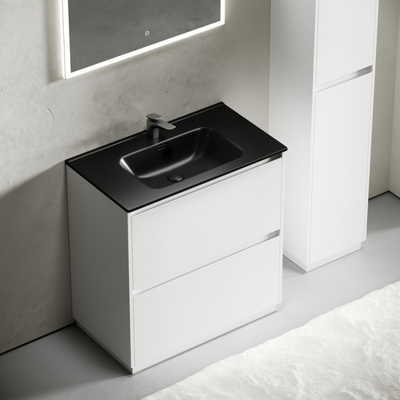 Тумба напольная с раковиной-столешницей Sancos Libra Floor 80 см LB80FW (раковина Element CN7005MB) - фото 4