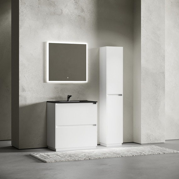 Тумба напольная с раковиной-столешницей Sancos Libra Floor 80 см LB80FW (раковина Element CN7005MB) - фото 7