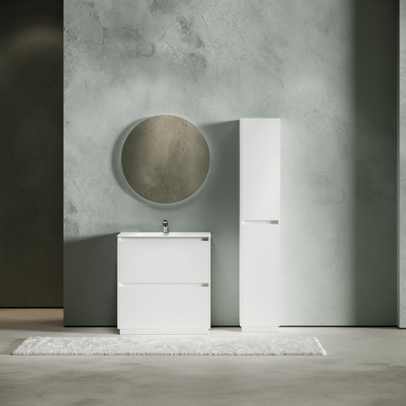 Тумба напольная с раковиной-столешницей Sancos Libra Floor 80 см LB80FW (раковина Element CN7005) - фото 8