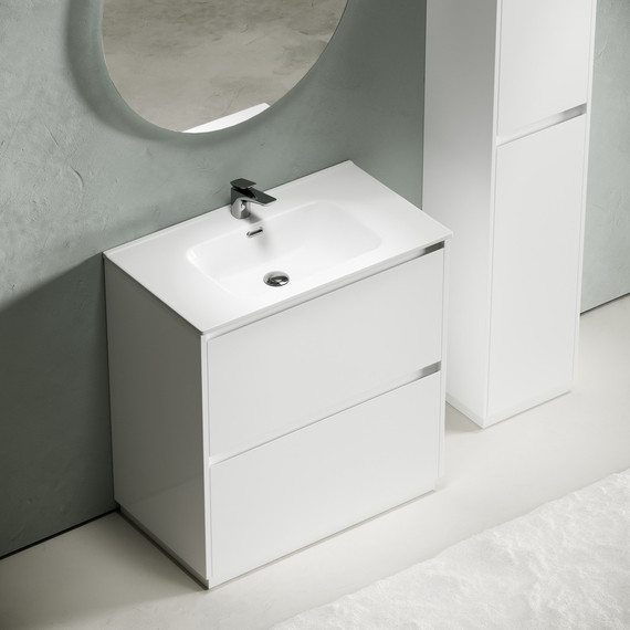 Тумба напольная с раковиной-столешницей Sancos Libra Floor 80 см LB80FW (раковина Element CN7005) - фото 4