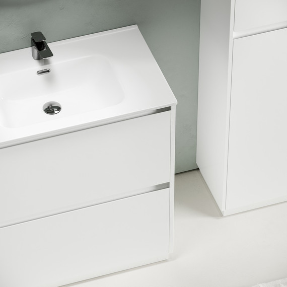 Тумба напольная с раковиной-столешницей Sancos Libra Floor 80 см LB80FW (раковина Element CN7005) - фото 5