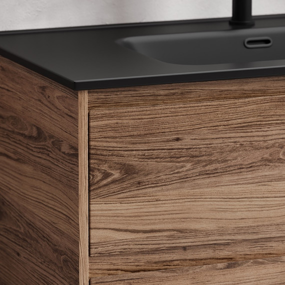 Тумба напольная с раковиной-столешницей Sancos Libra Floor 90 см LB90FECH, дуб чарльстон (раковина Element CN7002MB) - фото 5