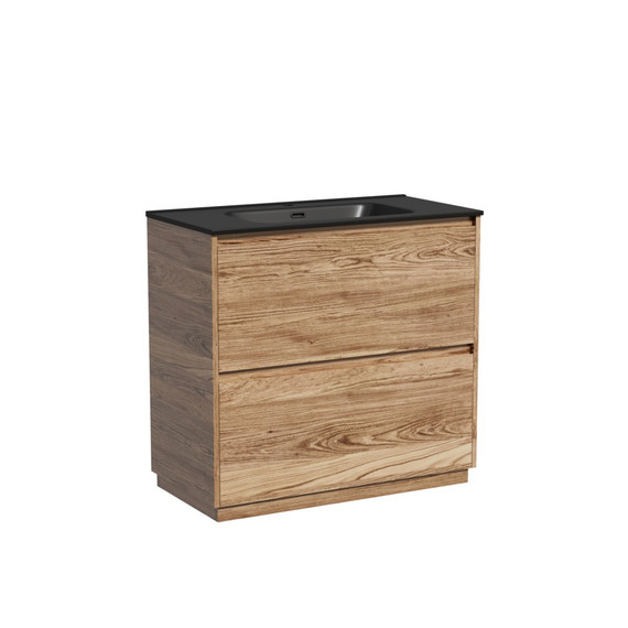 Тумба напольная с раковиной-столешницей Sancos Libra Floor 90 см LB90FECH, дуб чарльстон (раковина Element CN7002MB) - фото 2