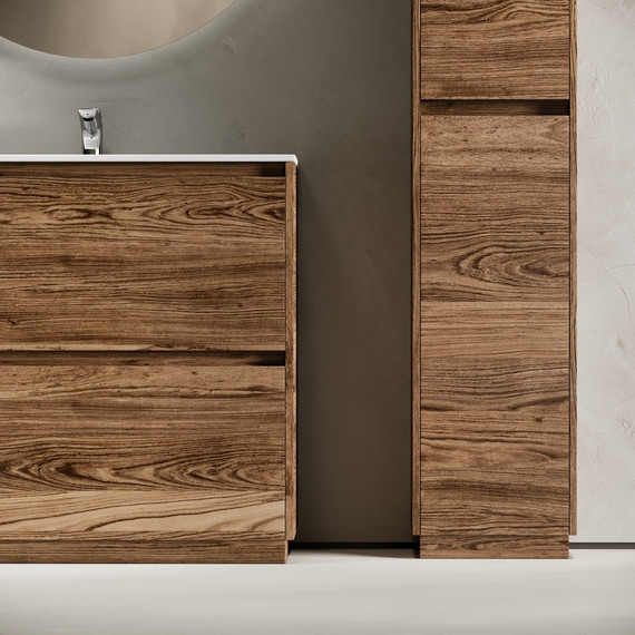 Тумба напольная с раковиной-столешницей Sancos Libra Floor 90 см LB90FECH, дуб чарльстон (раковина Element CN7002) - фото 7