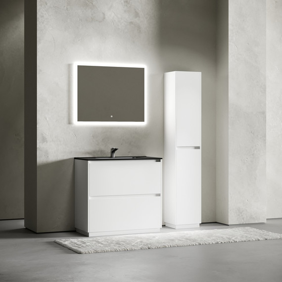 Тумба напольная с раковиной-столешницей Sancos Libra Floor 90 см LB90FW (раковина Element CN7002MB) - фото 6