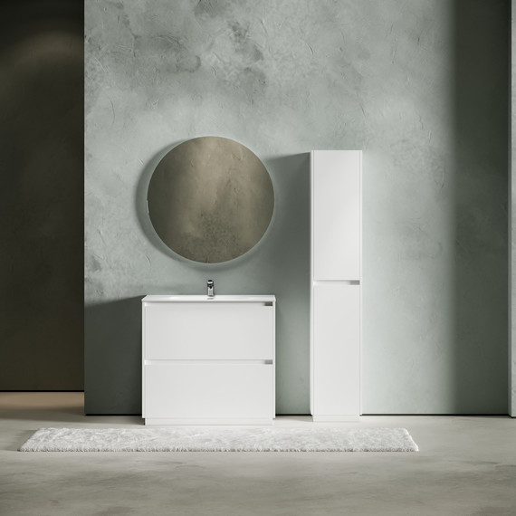 Тумба напольная с раковиной-столешницей Sancos Libra Floor 90 см LB90FW (раковина Element CN7002) - фото 8