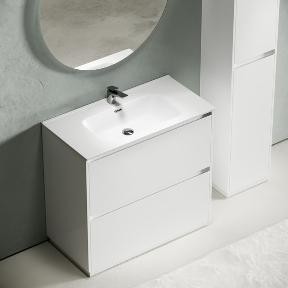 Тумба напольная с раковиной-столешницей Sancos Libra Floor 90 см LB90FW (раковина Element CN7002) - фото 4