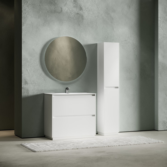 Тумба напольная с раковиной-столешницей Sancos Libra Floor 90 см LB90FW (раковина Element CN7002) - фото 7