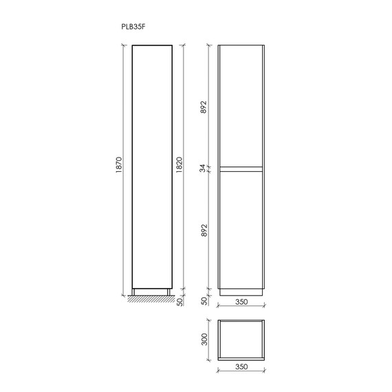 Пенал напольный Sancos Libra Floor 35 см PLB35FW, белый глянец - фото 20