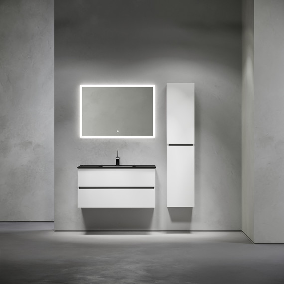 Тумба подвесная с раковиной-столешницей Sancos Urban 100 см UR100W (раковина Element CN7003MB) - фото 10