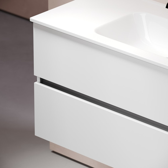 Тумба подвесная с раковиной-столешницей Sancos Urban 100 см UR100W (раковина Element CN7003) - фото 8