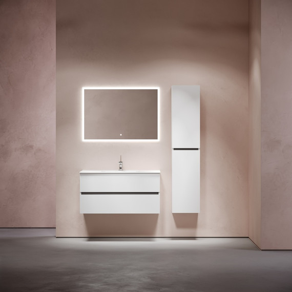 Тумба подвесная с раковиной-столешницей Sancos Urban 100 см UR100W (раковина Element CN7003) - фото 11