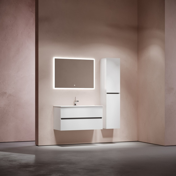 Тумба подвесная с раковиной-столешницей Sancos Urban 100 см UR100W (раковина Element CN7003) - фото 10