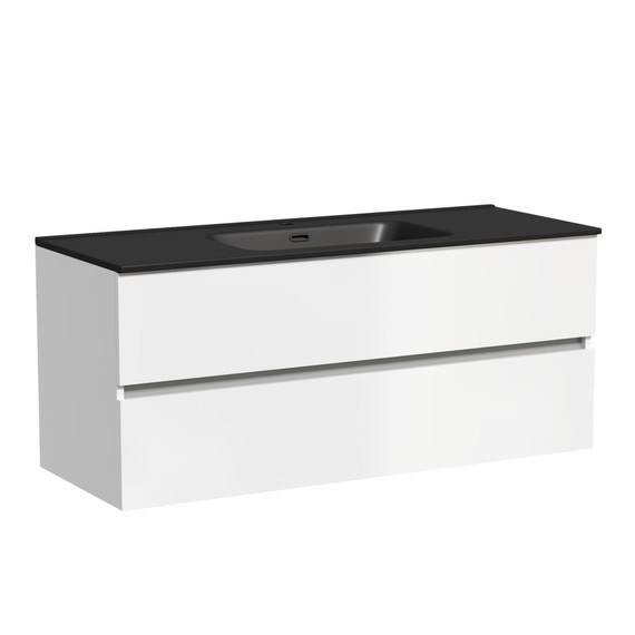 Тумба подвесная с раковиной-столешницей Sancos Urban 120 см UR120-1W (раковина Element CN7006MB) - фото 2