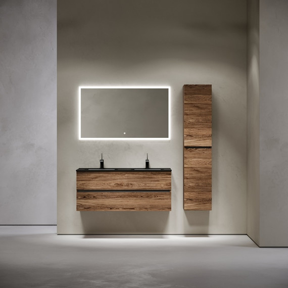 Тумба подвесная с раковиной Sancos Urban 120 см UR120-2ECH, дуб чарльстон (раковина Element CN7004MB) - фото 9