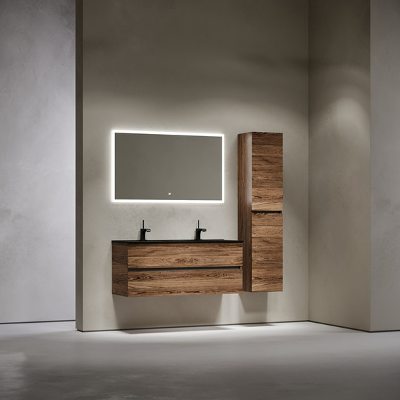 Тумба подвесная с раковиной Sancos Urban 120 см UR120-2ECH, дуб чарльстон (раковина Element CN7004MB) - фото 8