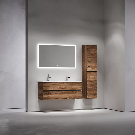 Тумба подвесная с раковиной Sancos Urban 120 см UR120-2ECH, дуб чарльстон (раковина Element CN7004) - фото 8