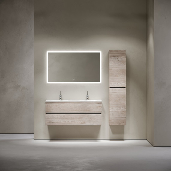 Тумба подвесная с раковиной Sancos Urban 120 см UR120-2EG, дуб галифакс натуральный (раковина Element CN7004) - фото 9