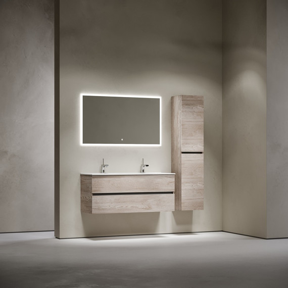 Тумба подвесная с раковиной Sancos Urban 120 см UR120-2EG, дуб галифакс натуральный (раковина Element CN7004) - фото 8