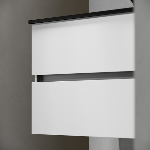 Тумба подвесная с раковиной Sancos Urban 120 см UR120-2W (раковина Element CN7004MB) - фото 8